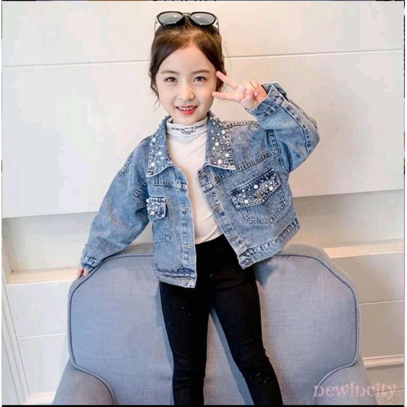 JAKET JEANS MUTIARA ANAK 2TH-10TH MODEL TERBARU