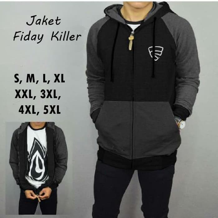 Jaket Friday Killer Hitam Abu Tua