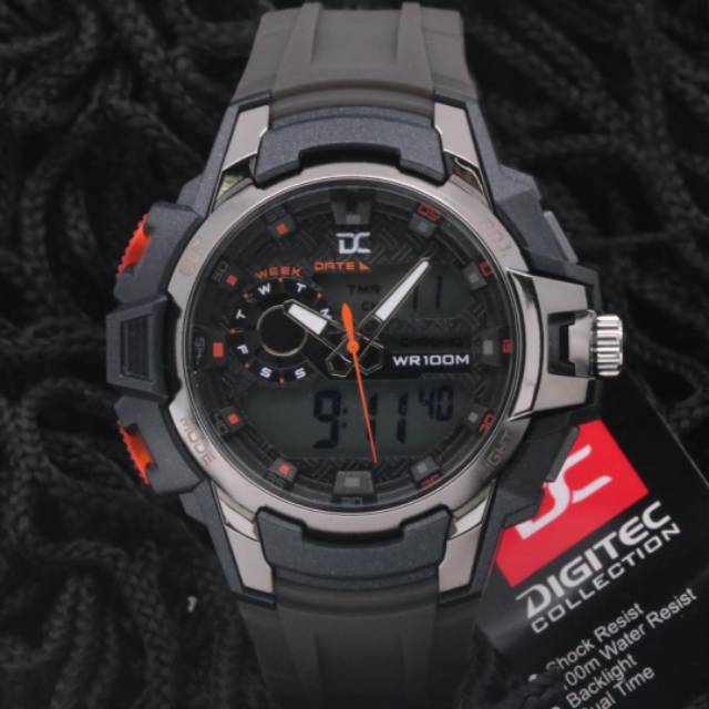 Jam tangan pria original Digitec collection box garansi resmi water resistan 30 mtr