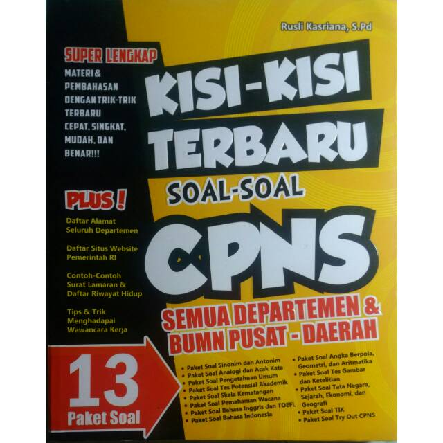 Kisi-Kisi Terbaru Soal-Soal CPNS