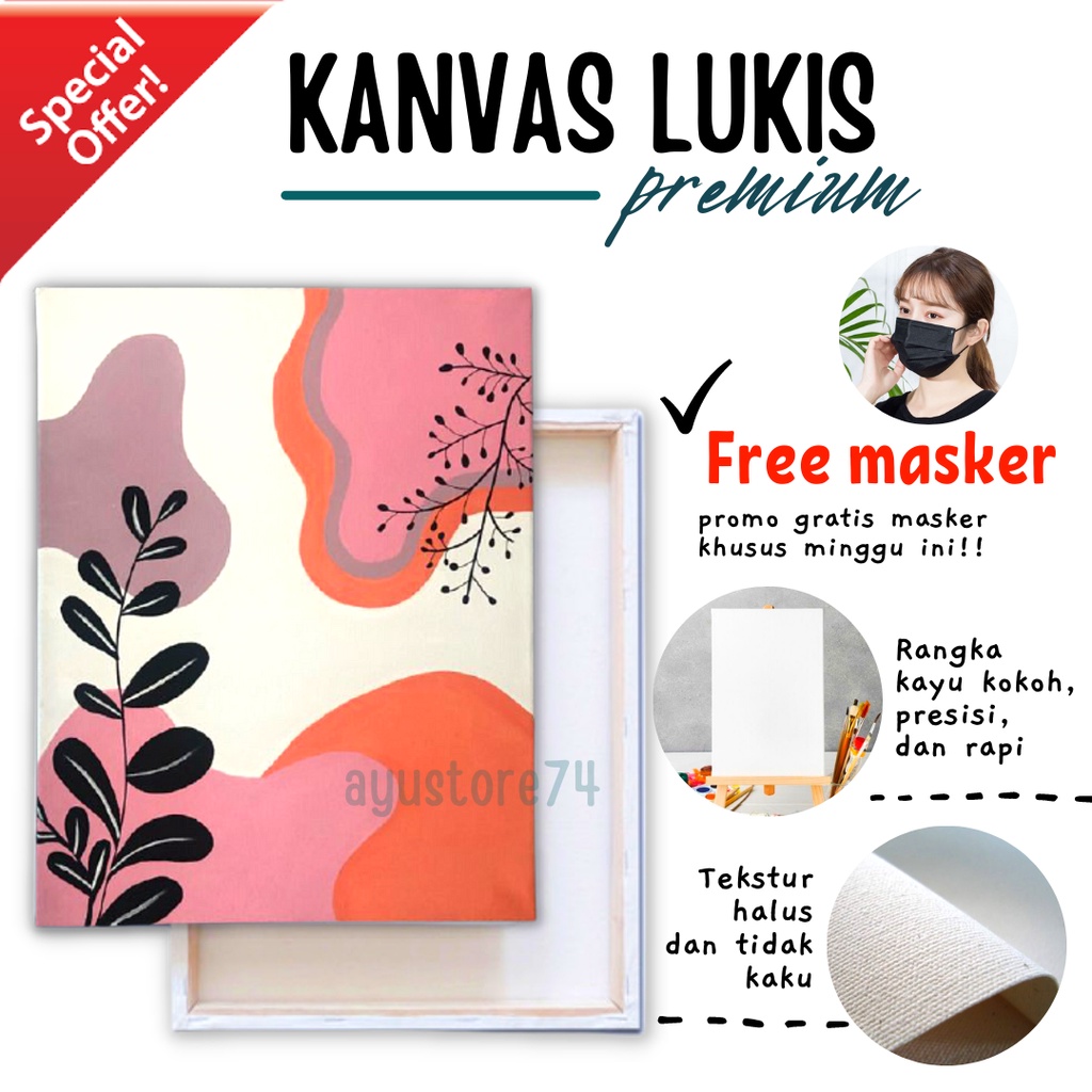 

KANVAS LUKIS 20X30 CM / CANVAS BOARD / KANVAS LUKIS ANAK SEKOLAH POLOS PREMIUM