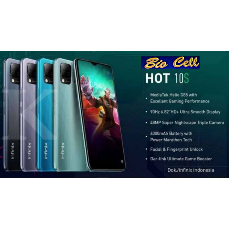 infinix hot 10s 4/64GB garansi resmi INFINIX indonesia