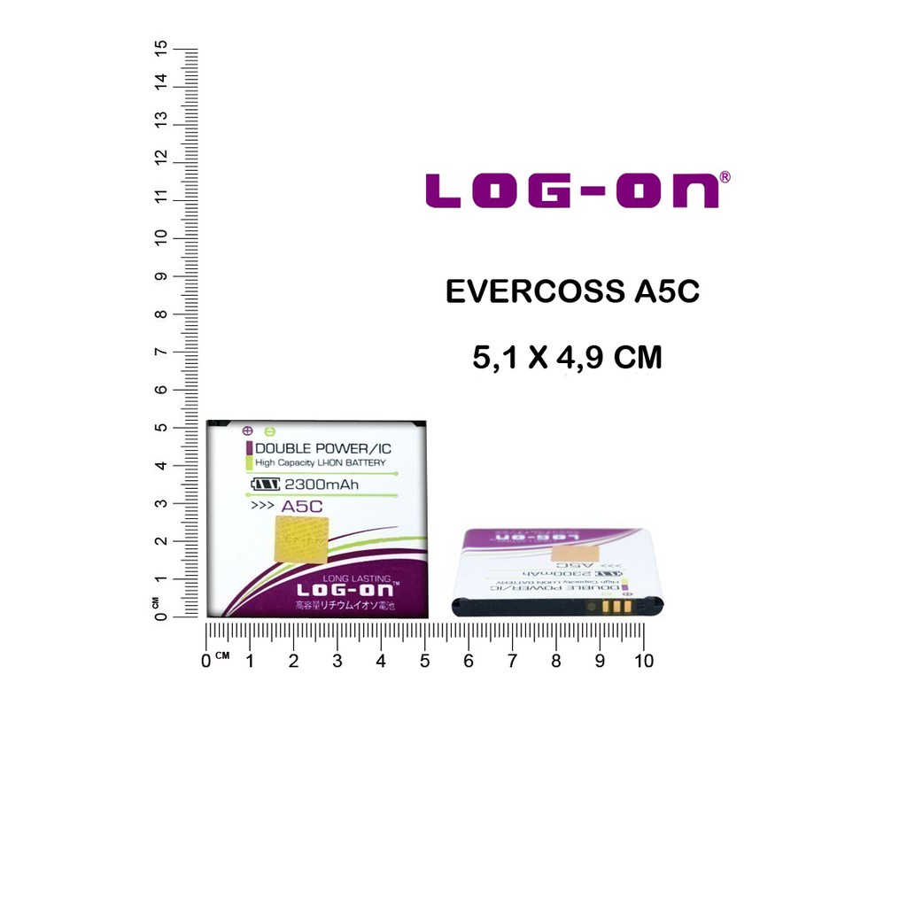 BATERAI EVERCOSS A5C - LOG ON DOUBLE POWER BATTERY BATRE