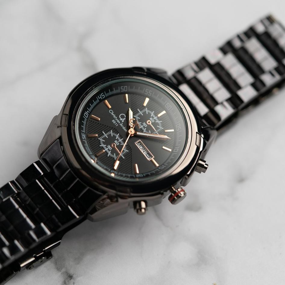 

❤ 2.2 ❤ [Awalmasdim] Christyan Arden DAY DATE MONOCHROME EDITION CA8611 - Rose Gold Marker (46mm) (。