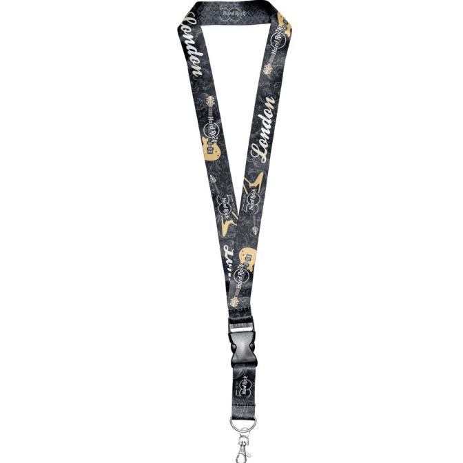 

Hardrock Cafe ORI - 50th Anniversary Black and Gold Lanyard
