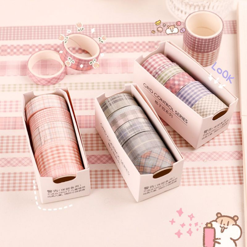 

6 pcs selotip / washi tape - pack hemat tahun berkualitas [thehanscorner]