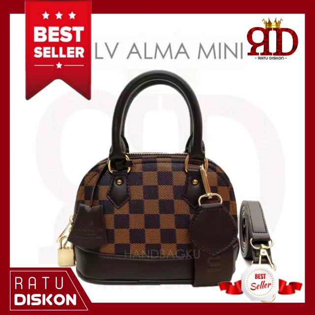 TAS LV ALMA MINI 2 STRAP Tas Wanita Handbag Tas Batam Tas Import Tas Kulit Tas Murah Fashion wanita