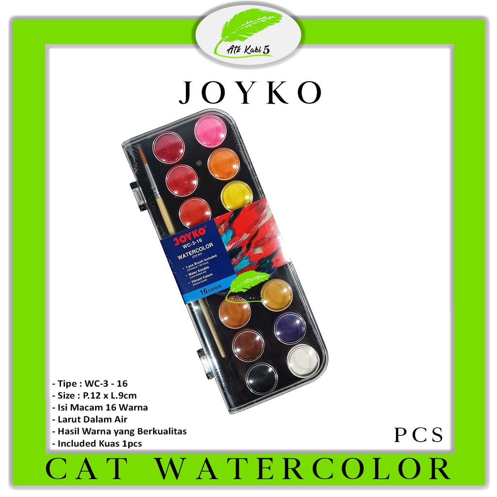 

JOYKO - Watercolor Set Cat Air WC-3 Isi 16 Warna - SET