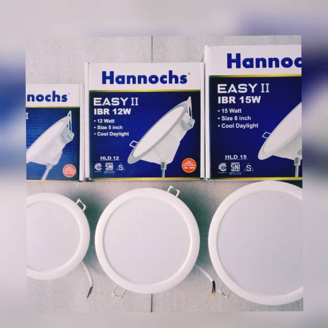 Lampu Downlight LED Hannochs EASY II Bulat 3w/ 5w/ 7w/ 9w/ 12w/ 15w/ 20w Hannochs