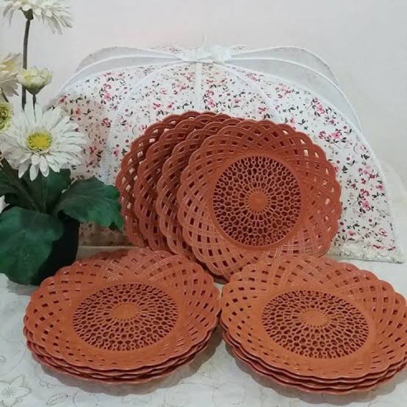 Termurah Piring Rotan Lusinan (12pc)