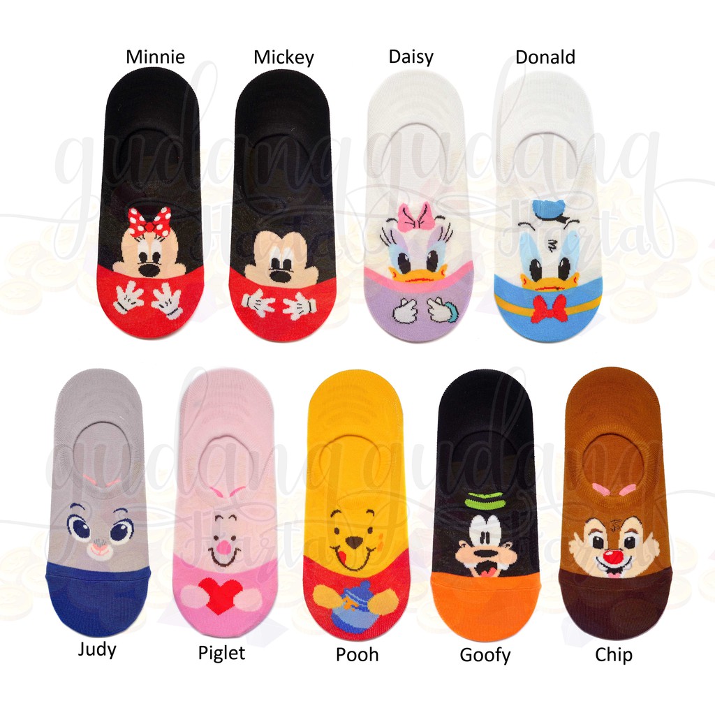  Kaos  Kaki Wanita  Pendek Korea Karakter Lucu  Unik Socks GH 