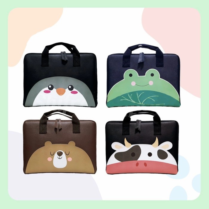 Tas Tas Laptop Jinjing 16 Inch Karakter Hewan Lucu
