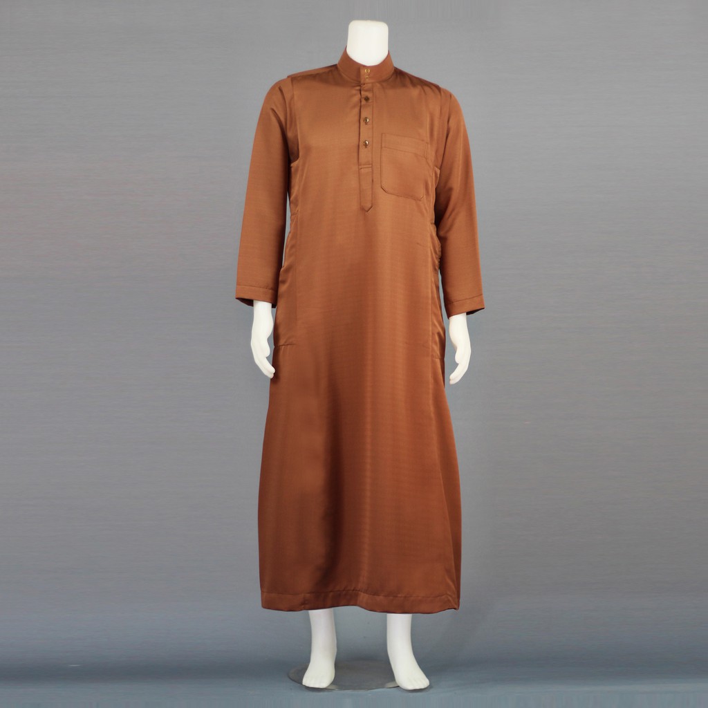 Farrasi Jubah Pria / Baju Muslim Pria-Coklat Muda