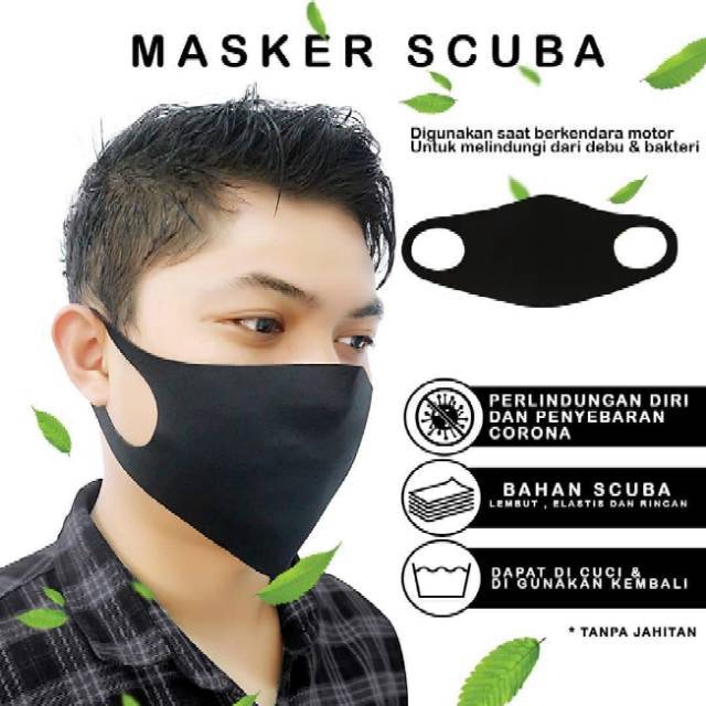 Masker Scuba Murah Tanpa Jahit tengah Dewasa dan Anak Anak Free Plastik