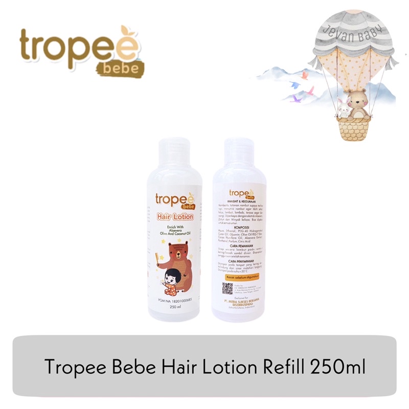 Tropee Bebe Hair Lotion Refill 250ml