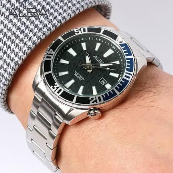 ALBA ORIGINAL AG8J33x1 JAM TANGAN PRIA MEN TANGGAL AKTIF MODEL CLASSIC GARANSI RESMI 1 TAHUN