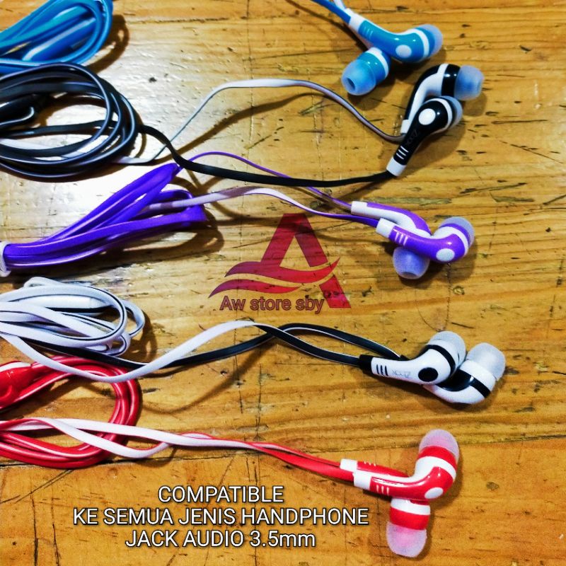 Headset Bass Stereo + Mic Candy Warna Warni Earphone Jack Audio 3.5mm Z-Box [Z-X01]