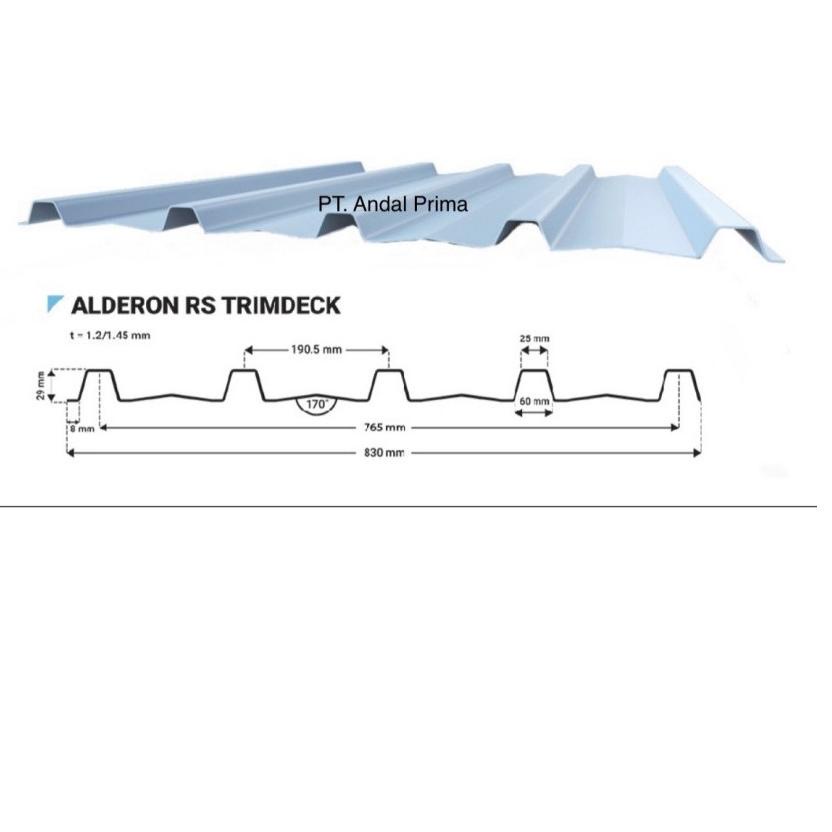 【FLAT PRICE】 Atap Alderon RS Type Trimdeck / Trimdek - Alderon Single Wall Corrugated | Termurah dan