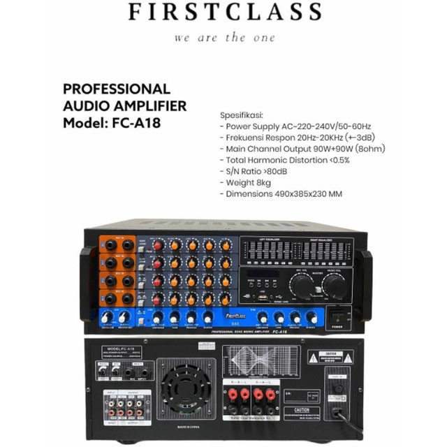 Ampli Karaoke bluetooth Original firstclass FC A18 FC A 18 FC-A18AMPLIFIER MIXING