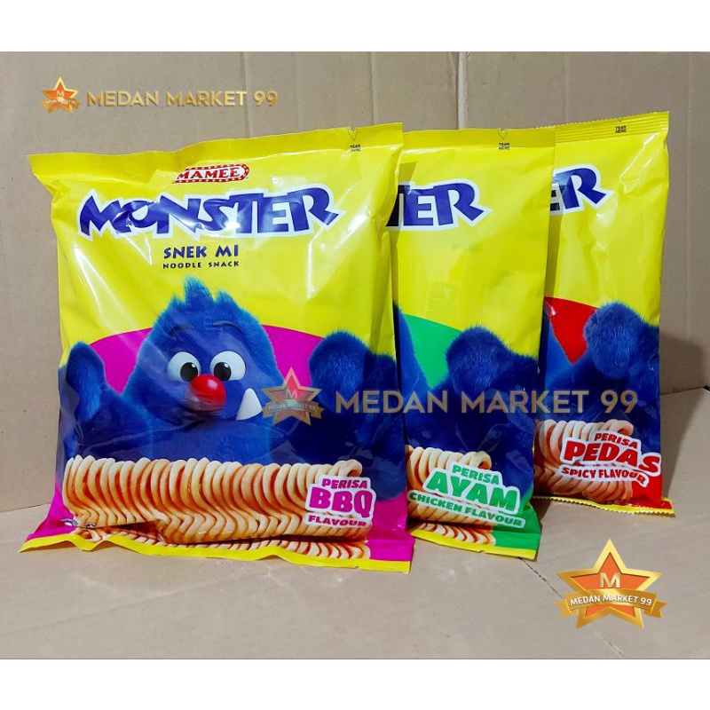 

MAMEE MONSTER NOODLE SNACK BBQ/CHICKEN/SPICY | CEMILAN | SNACK MAMEE | SNEK MI | MIE