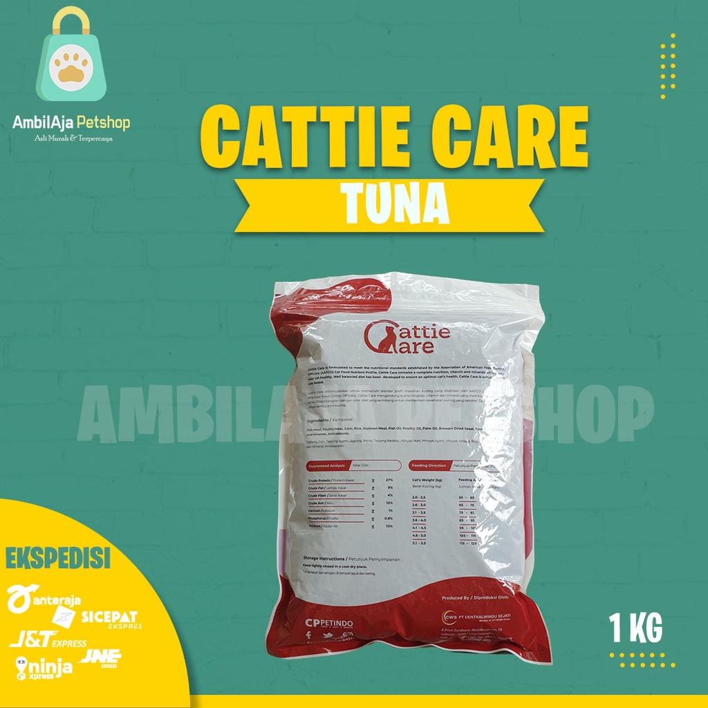 MAKANAN KUCING Cattie Care Tuna 800gr