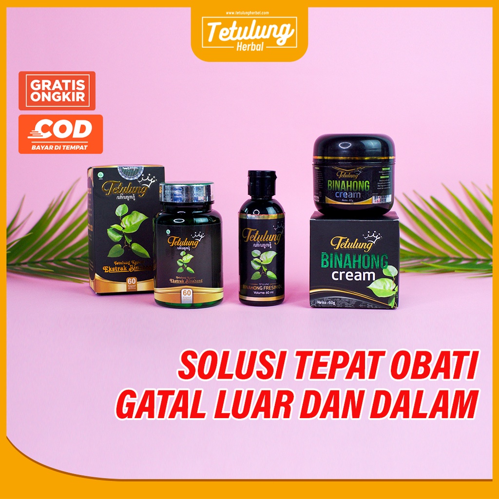 Paket 1 Botol Kapsul Binahong 1 Krim 60gr dan 1 Fresim Oil 60ml atasi Gatal Menahun [SUDAH BPOM]