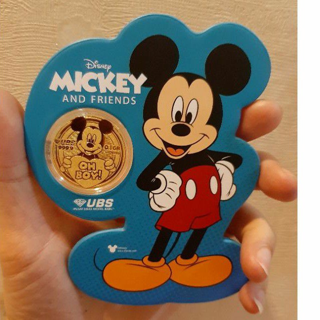 LM emas mini ubs disney mickey minnie 0,1gr / 0.1gr gram