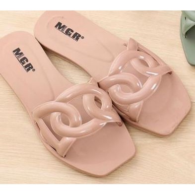 Sandal Slop Slide Fashion H Aloha Wanita Impor Mewah Elegan MGR Mokaya Morego Balance Breslin/ size 36-40 (6666)