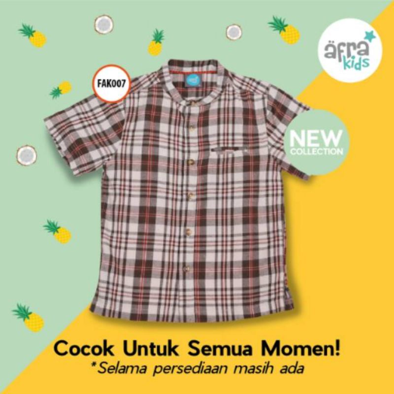 Kemeja Koko Anak Afrakids FAK001 - Pendek | FAK007 - Pendek | FAK008 - Panjang &quot;Koko Kotak Mix Pattern&quot;