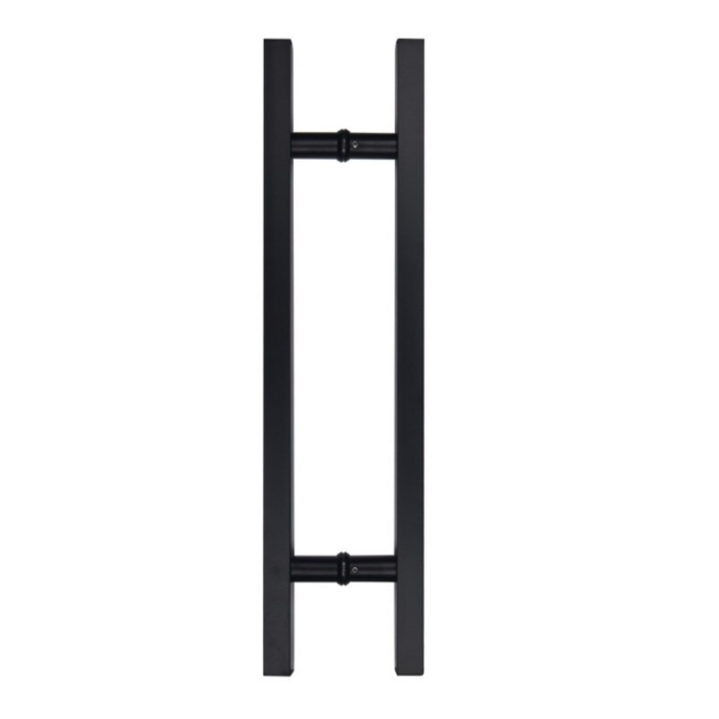 Handle Pintu stainless Stell Panjang 50 cm Hitam Handle H Kotak Holo Untuk pintu kaca alumunium Pega