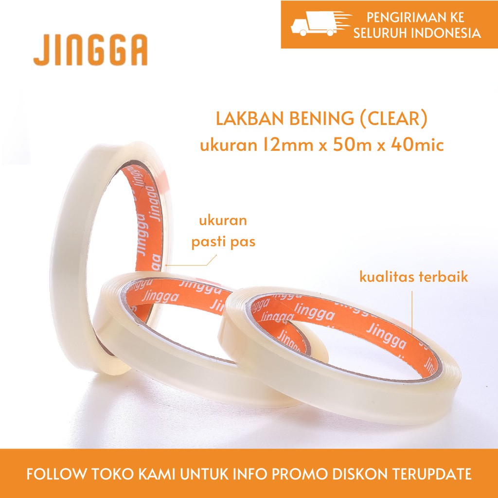 

Lakban Bening / OPP Tape Clear 12mm x 50m (40micron)