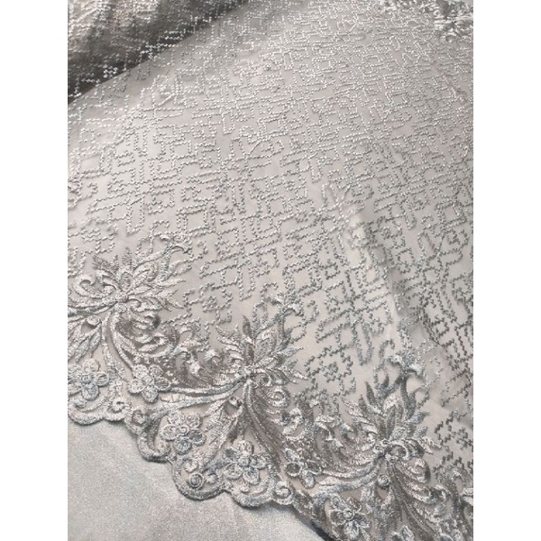 KAIN TULLE  SAPTO BORDIR PINGGIR / BAHAN TILLE SAPTO BORDIR PINGGIR / BAHAN TILLE MOTIF SAPTO BORDIR