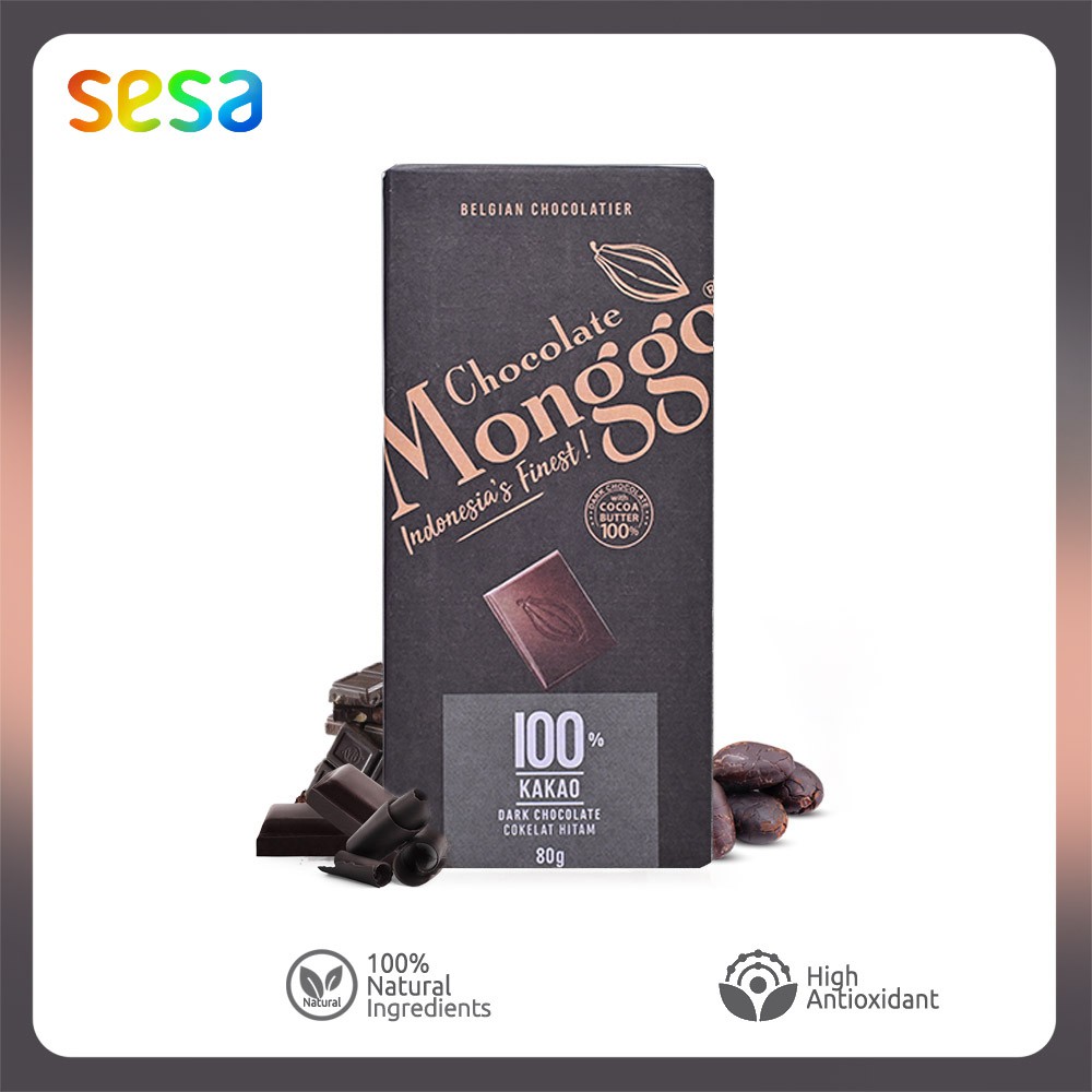 

Chocolate Monggo - Dark Chocolate 100% Kakao 80 g