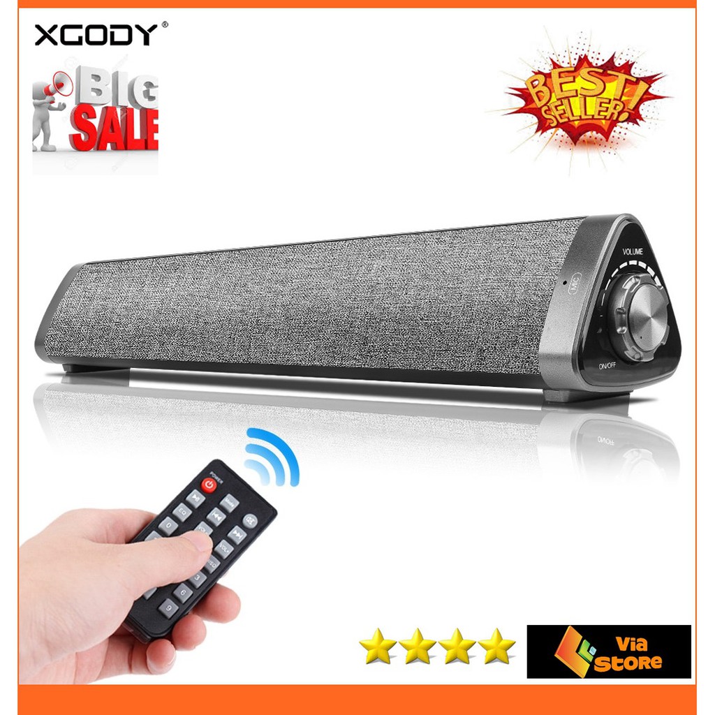 XGODY Soundbar Bluetooth Speaker Deep Bass 10W with Remote LP1811