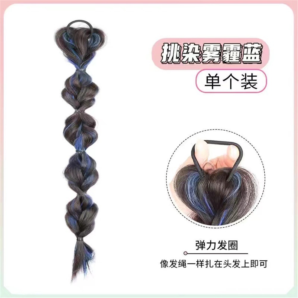 【COD Tangding】Wig Rambut Palsu Model Kepang Untuk Wanita