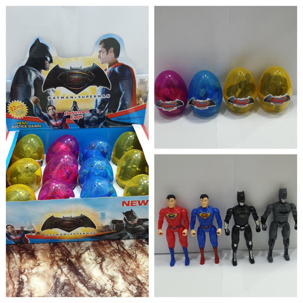 SURPRISE EGG MAINAN TELUR SURPRISE MURAH (BATMAN SUPERMAN)