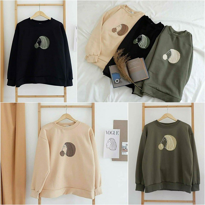 GSC - SWEATER ZERA FACE FASHION WANITA