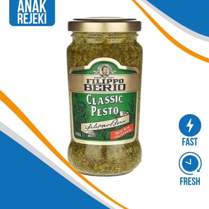 

[[COD]] Filippo Berio Classic Pesto 190gr / Saus Pasta Spagheti Pesto Basil BERKUALITAS Kode 952