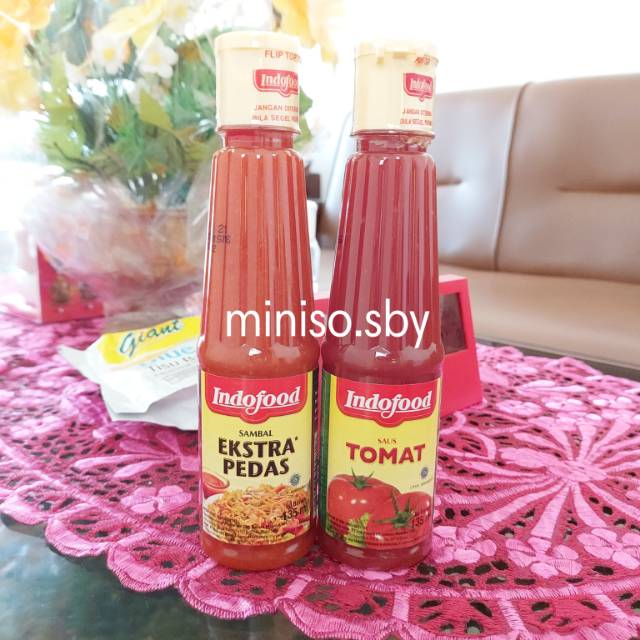 

Saus tomat dan sambel indofood btl 135 ml