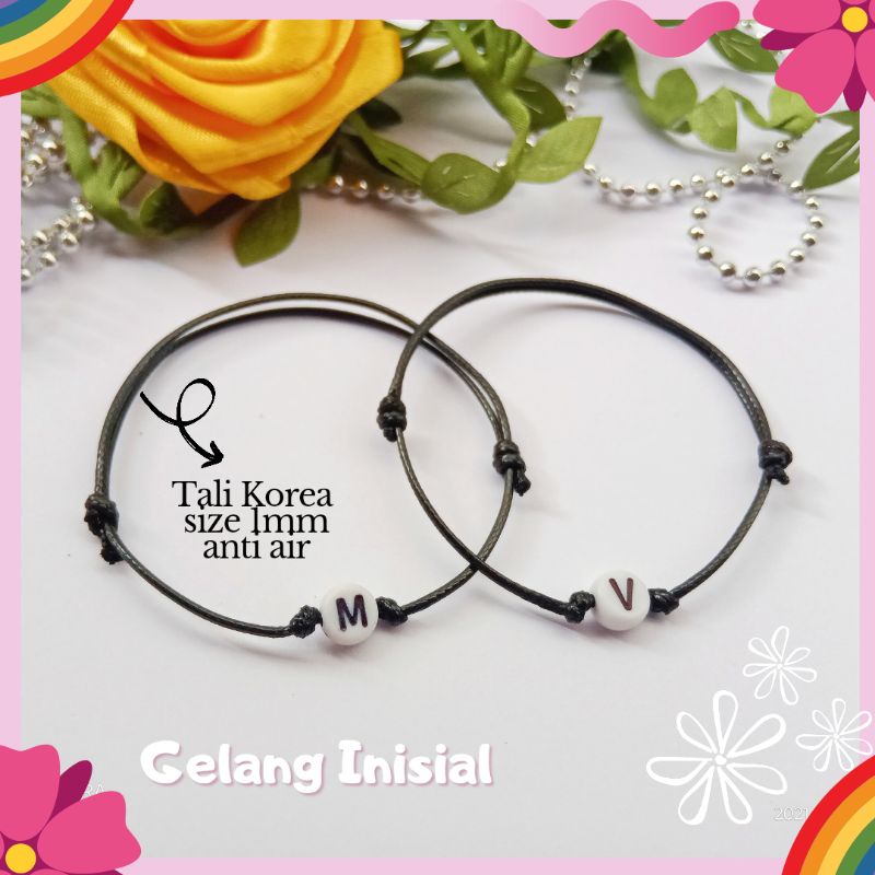 Gelang Inisial Custom ( anti air)