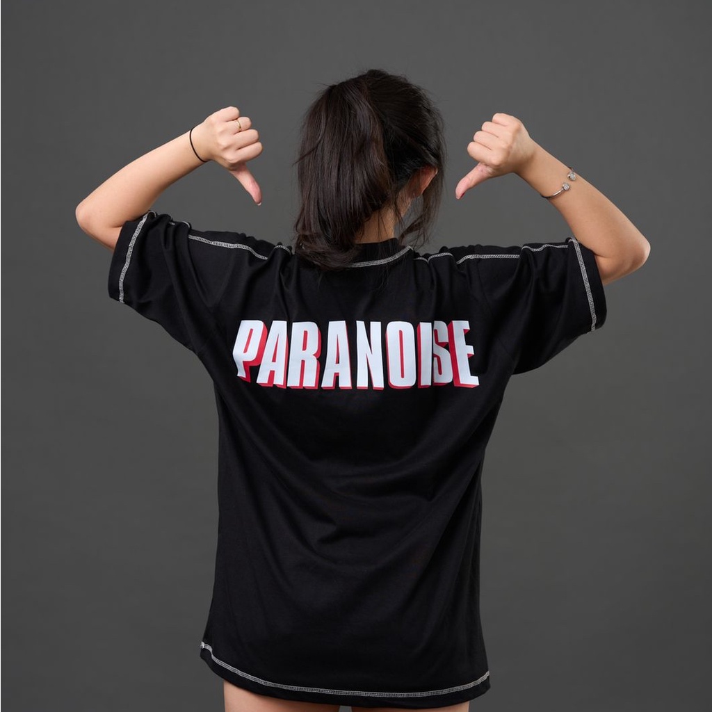 Paranoise Vol 11 Flannel Black White Tee Face Smiley White Original