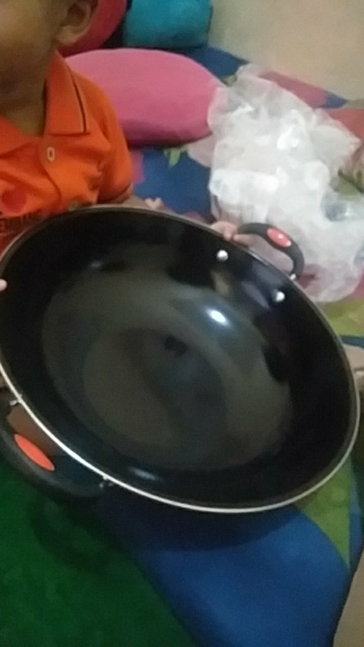 Wok Penggorengan Serbaguna Wajan Enamel Anti Lengket 34 Cm