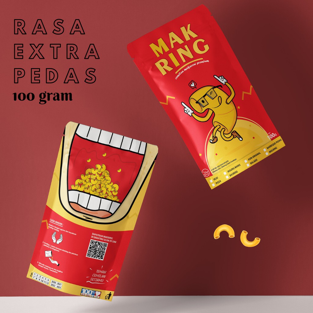 

Makaroni Makring Extra Pedas 100gr Spiral Pipa Snack Makanan Ringan Cemilan Homemade