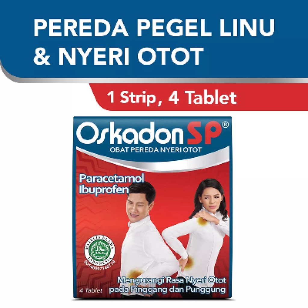 OSKADON OBAT SAKIT KEPALA 4 TABLET OSKADON SP PARACETAMOL IBUPROFEN