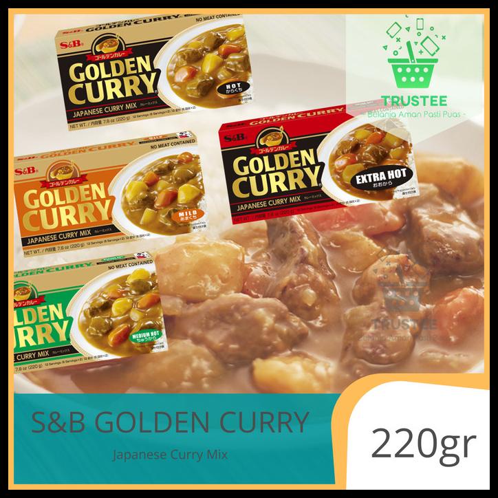 

TERBARUU!! S&B Golden Curry Sauce 220gr / Japanese Curry Sauce / Saus Kari Jepang TERLARIS