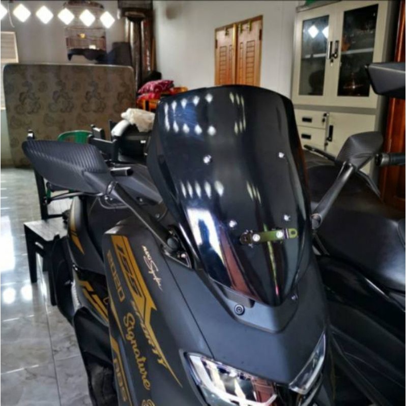 Paket Breket Serpo + spion R25 carbon Yamaha New Nmax 2020 - 2022