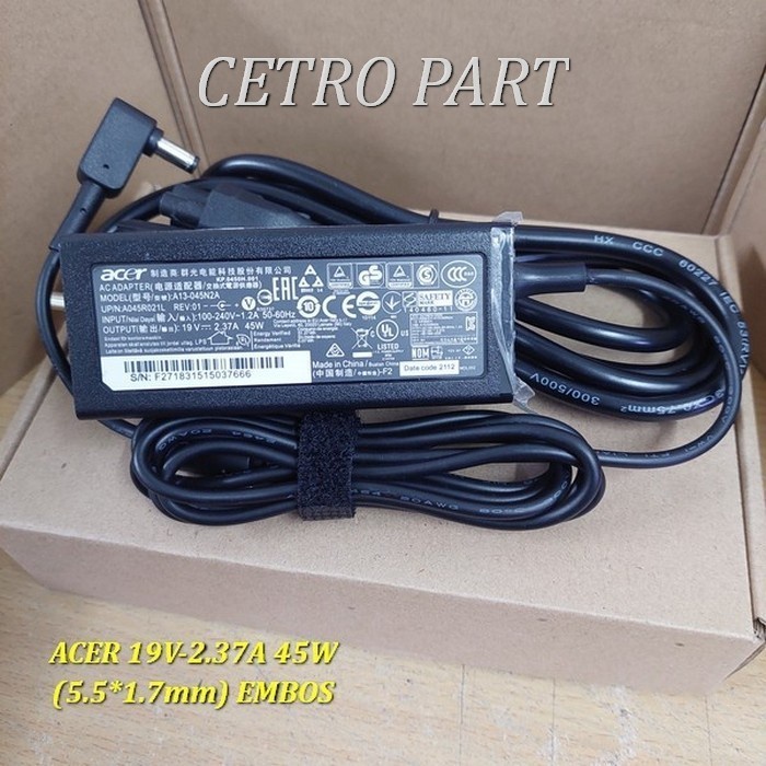 Adaptor Charger Acer Aspire 3 A315-31 A315-42 A315-51 A315-52 Series 45W