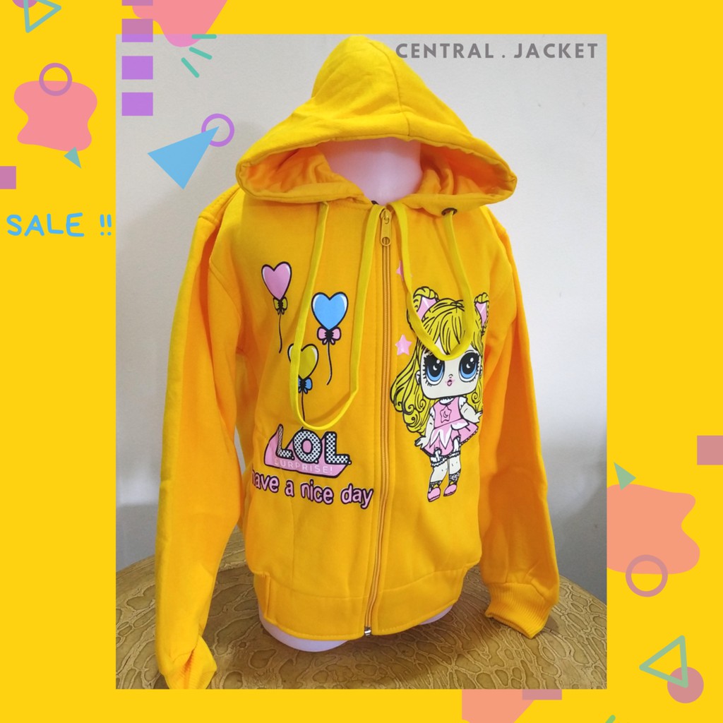 JAKET ANAK PEREMPUAN LOL - SWEATER HOODIE ANAK PEREMPUAN TEBAL - CENTRAL JACKET