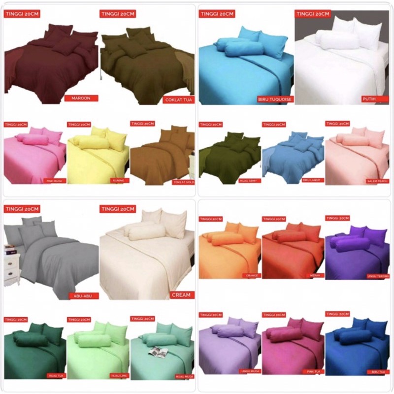 SPREI POLOS BAHAN MICROTEX LEMBUT