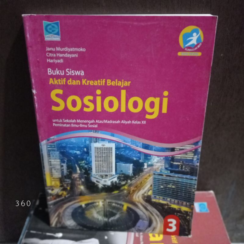 BUKU BEKAS SOSIOLOGI SMA KELAS 3 grafindo